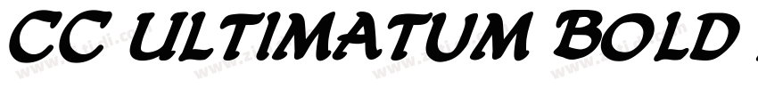 CC Ultimatum Bold Italic字体转换